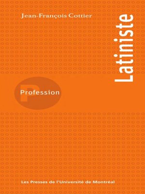 cover image of Profession latiniste